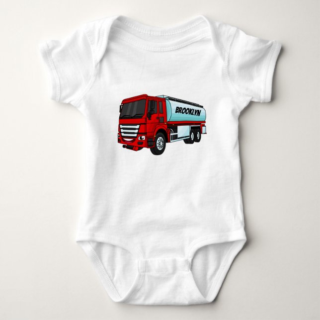 Cartoon für Tankwagen Baby Strampler (Vorderseite)