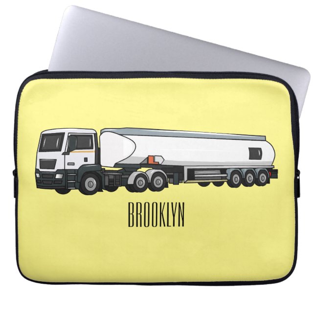 Cartoon für Tankwagen Laptopschutzhülle (Vorderseite)