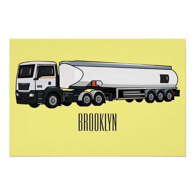 Cartoon für Tankwagen Poster (Vorderseite)