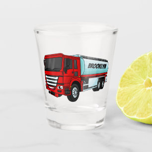 Cartoon für Tankwagen Schnapsglas