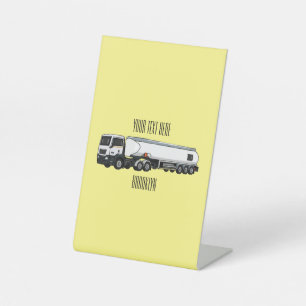 Cartoon für Tankwagen Sockelschild