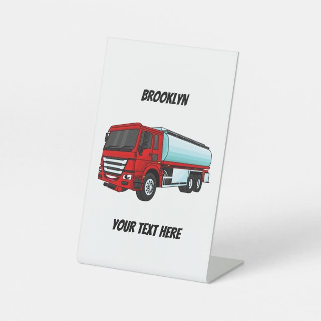 Cartoon für Tankwagen Sockelschild (Vorderseite)