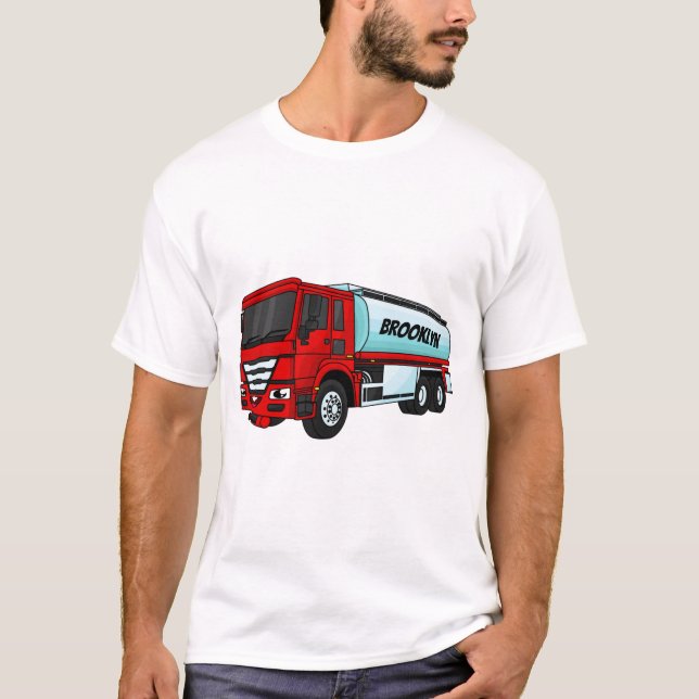 Cartoon für Tankwagen T-Shirt (Vorderseite)