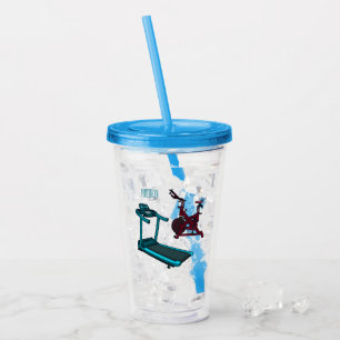 Cartoon für Treadmill und Spinnerbike Acryltrinkbecher