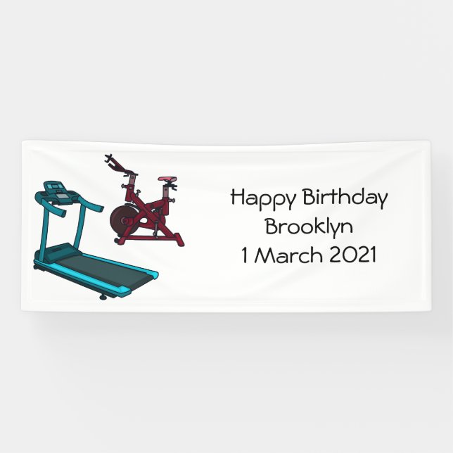 Cartoon für Treadmill und Spinnerbike Banner (Horizontal)