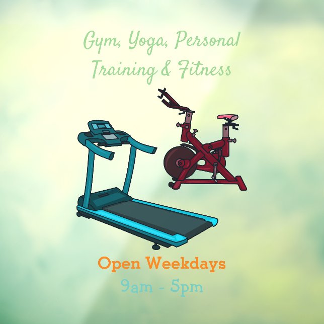 Cartoon für Treadmill und Spinnerbike Fensteraufkleber (Blatt 3)