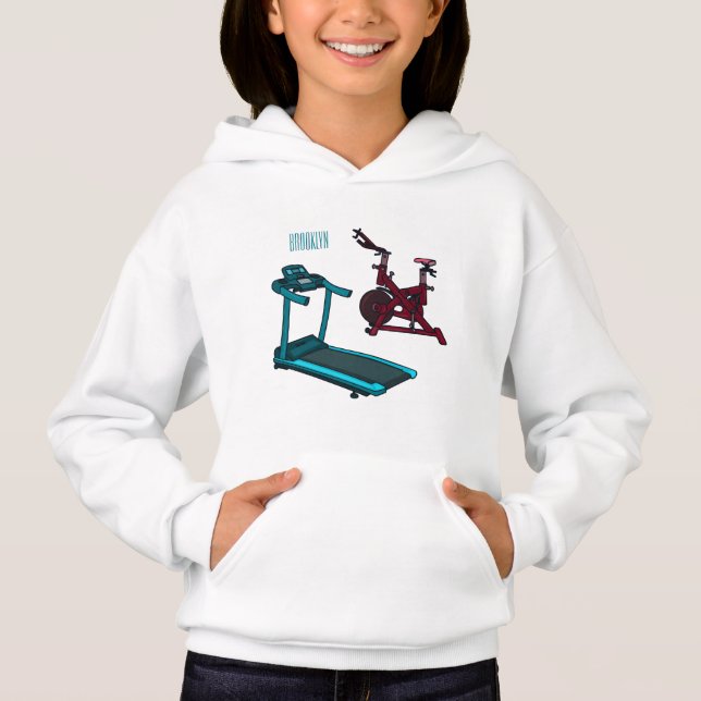 Cartoon für Treadmill und Spinnerbike Hoodie (Vorderseite)