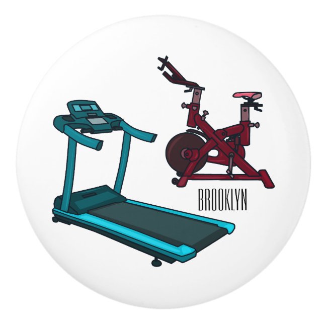 Cartoon für Treadmill und Spinnerbike Keramikknauf (Vorderseite)