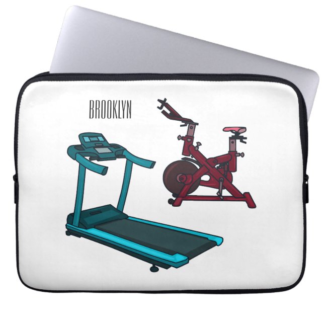 Cartoon für Treadmill und Spinnerbike Laptopschutzhülle (Vorderseite)