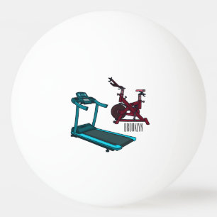 Cartoon für Treadmill und Spinnerbike Tischtennisball