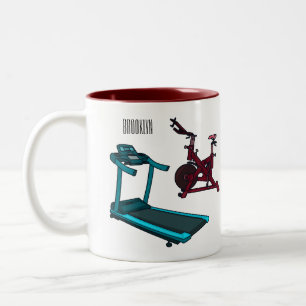 Cartoon für Treadmill und Spinnerbike Zweifarbige Tasse