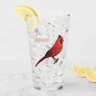 Cartoon für Vogelarten im nördlichen Kardinal Glas
