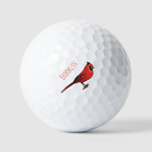 Cartoon für Vogelarten im nördlichen Kardinal Golfball