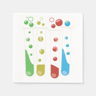 Cartoon für wissenschaftliche Prüfröhren Serviette