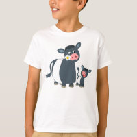 Cartoon Galloway Kuh & Calf Kinder T - Shirt
