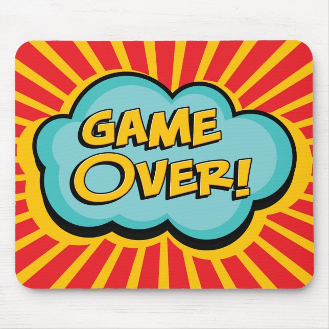 Cartoon GAME OVER Mousepad (Vorne)