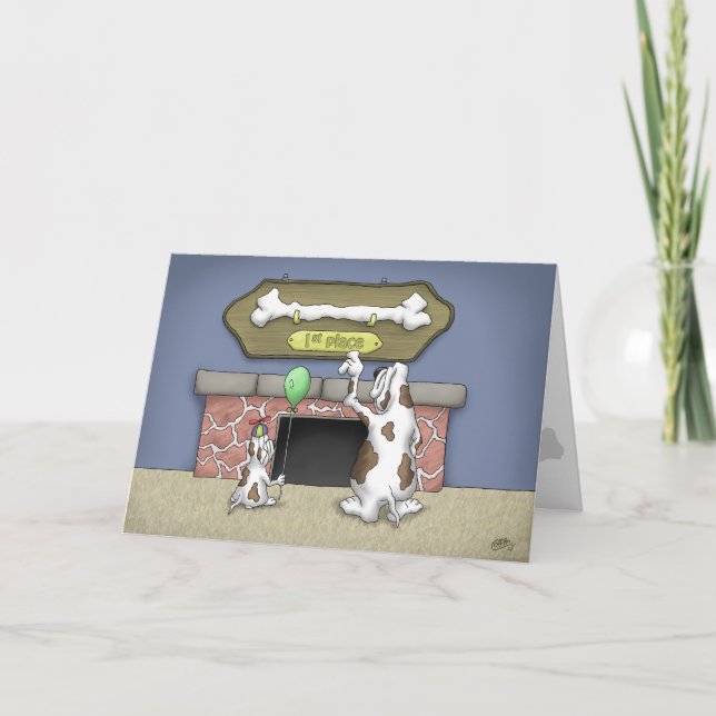 Cartoon Geburtstagskarten: Hunde am Tag Karte (Vorderseite)