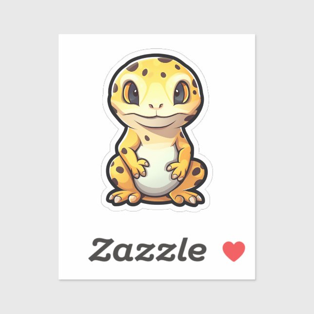 Cartoon-Gecko Aufkleber (Blatt)