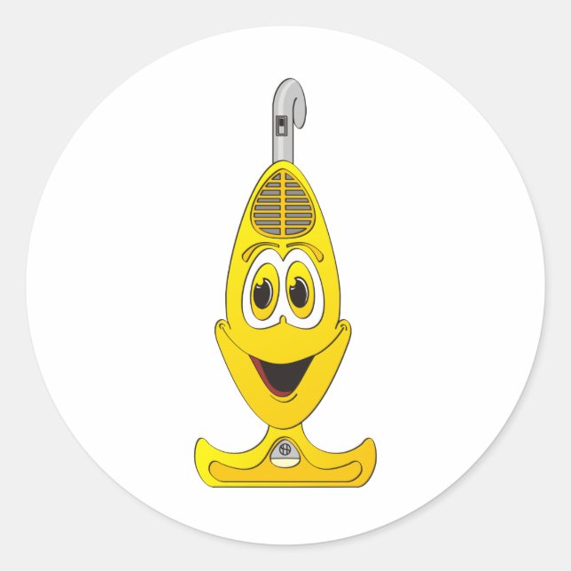 Cartoon gelb runder aufkleber (Vorderseite)