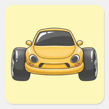 Cartoon Gelbe Toon-Auto