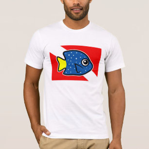 Cartoon-Gelbschwanz-Damselfish-Tauchflagge T-Shirt
