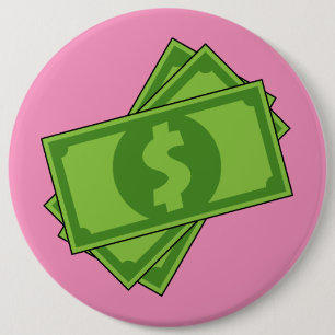 Cartoon-Geld-Dollar-Scheine Button