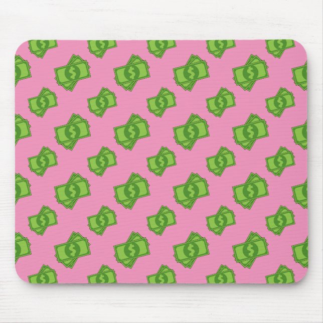 Cartoon-Geld-Dollar-Scheine Mousepad (Vorne)