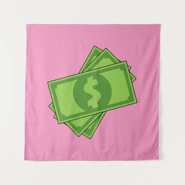 Cartoon-Geld-Dollar-Scheine Wandteppich (Vorderseite)