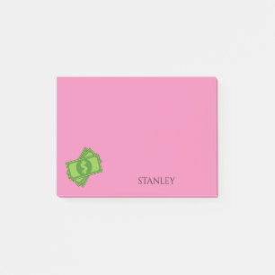 Cartoon Geld Dollarrechnungen Platz Personalisie Post-it Klebezettel
