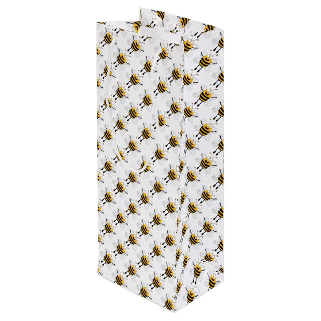 Cartoon Geschenktüte Für Weinflaschen (Rückseite Schrägansicht)