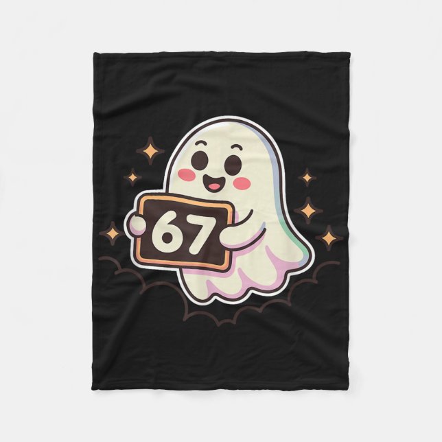 Cartoon Ghost 67 Meme  Fleecedecke (Vorderseite)
