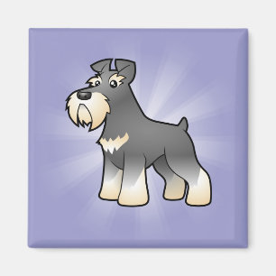 Cartoon Gigant/Standard/Miniaturschnauzer Magnet