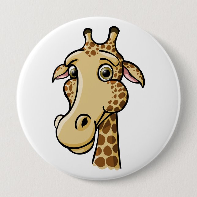 Cartoon-Giraffe Button (Vorderseite)