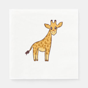 Cartoon Giraffe I Kinder I Kleinkind Giraffe Serviette