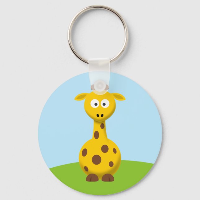 Cartoon Giraffe Schlüsselanhänger (Vorderseite)