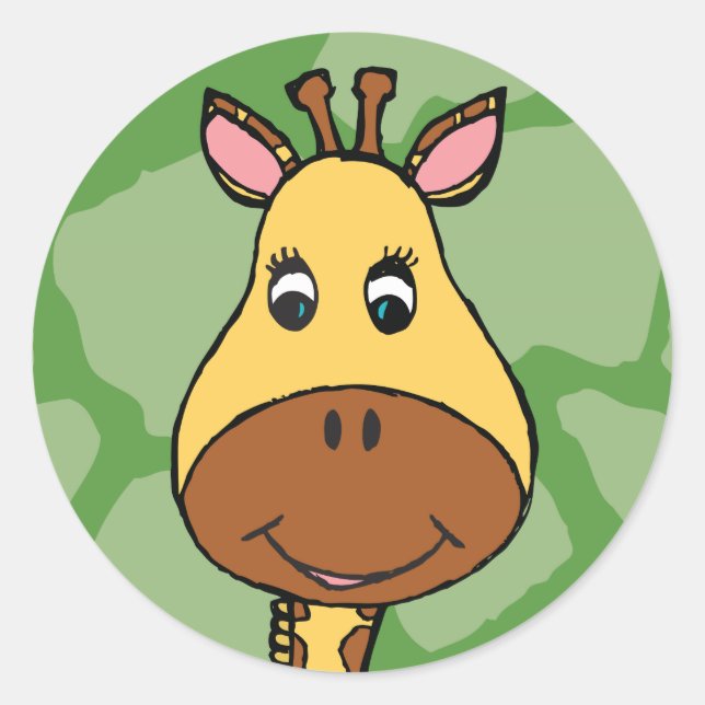 Cartoon Giraffe Stickers - Zootiere (Vorderseite)