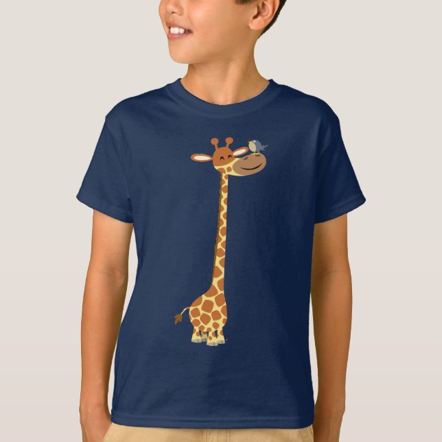 Cartoon Giraffe und T - Shirt für die Freunde und  (Vorderseite)