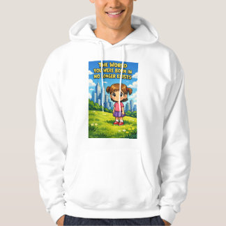 Cartoon Girl Lost Innocence Past vs Future Graphic Hoodie