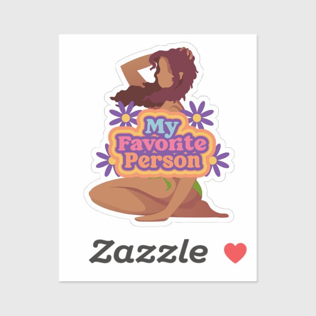 Cartoon Girl meine Lieblingsfrau Aufkleber (Blatt)