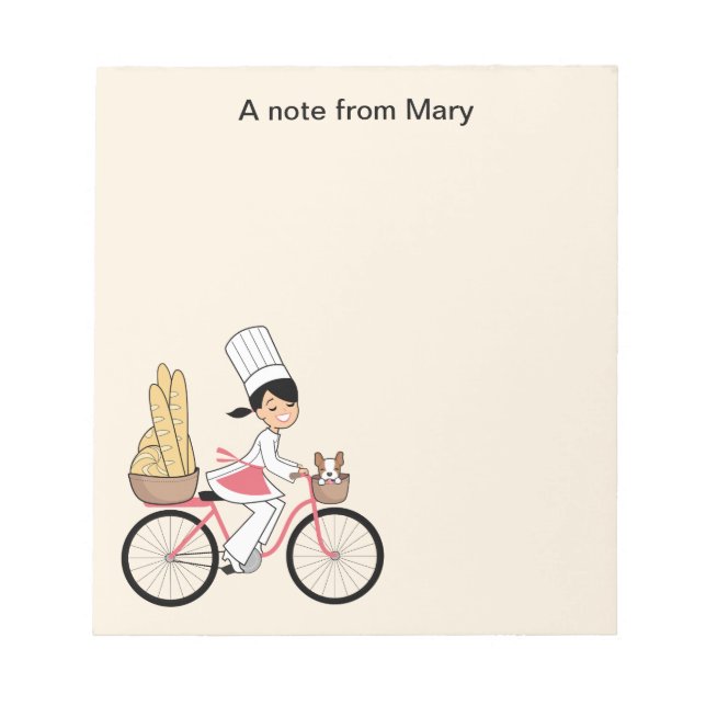 Cartoon Girl Recipad Notepad Notizblock (Vorderseite)