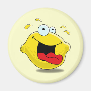 Cartoon-glücklicher Zitronen-Magnet Magnet