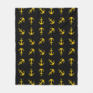 Cartoon Golden Boat Anchor Set Fleecedecke