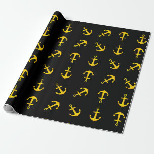 Cartoon Golden Boat Anchor Set Geschenkpapier