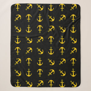 Cartoon Golden Boat Anchor Set Muster Sherpadecke