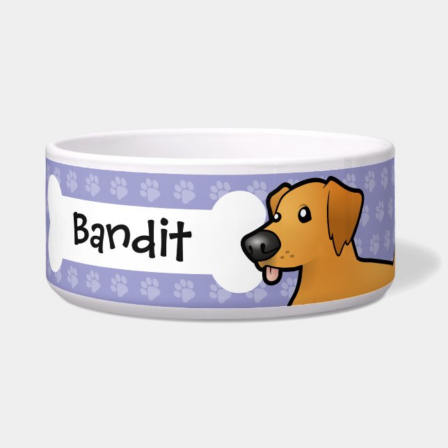 Cartoon-goldener Retriever Napf (Vorderseite)