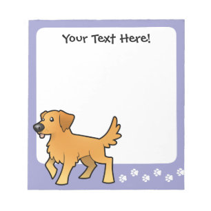 Cartoon-goldener Retriever Notizblock