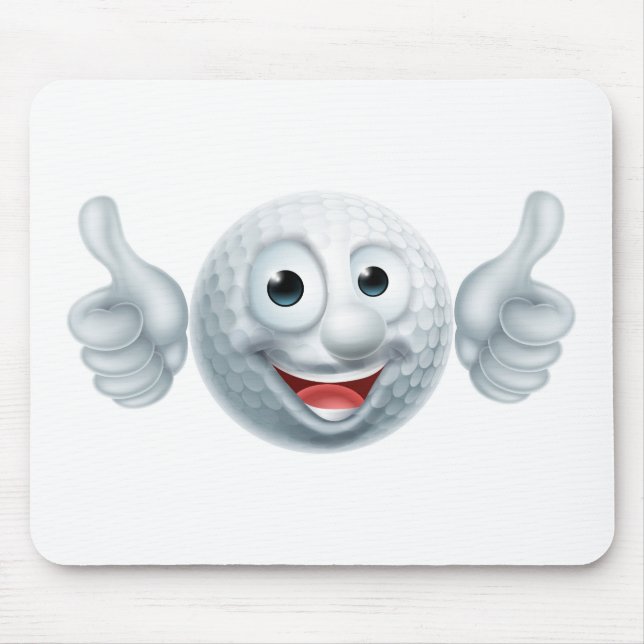 Cartoon-Golf-Ball-Charakter Mousepad (Vorne)