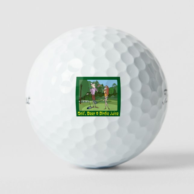 Cartoon Golf Golfball (Vorderseite)