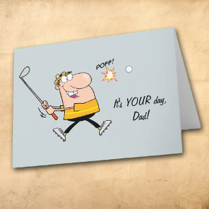 Cartoon Golf Vatertag Card Karte