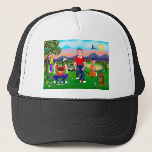 Cartoon-Golfer - Aus Liebe zum Golf Truckerkappe